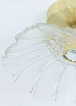 ValueLights Cassia  Gold Semi-Flush Light (26.5cm x 14.5cm x 26.5cm)