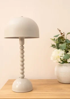 ValueLights Clement Grey Table Lamp (46cm x 22cm x 22cm)