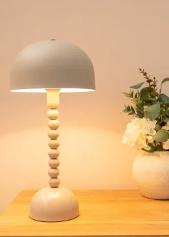 ValueLights Clement Grey Table Lamp (46cm x 22cm x 22cm)