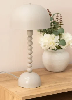 ValueLights Clement Grey Table Lamp (46cm x 22cm x 22cm)