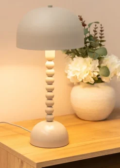 ValueLights Clement Grey Table Lamp (46cm x 22cm x 22cm)