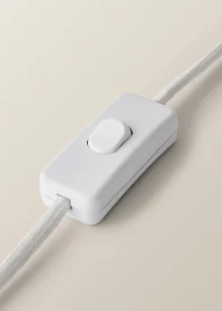 ValueLights Colin Drum Shade Grey Speckled Hand Finished Ceramic Stoneware Table Lamp