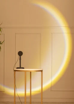 ValueLights Crescent Moon Projector Lamp Bedroom Night Light (24cm x 11.3cm x 11.3cm)