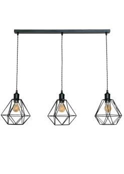 ValueLights Diablo Geometric Shade 3 Drop Diner Bar Ceiling Pendant Light