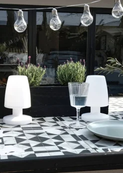 ValueLights Doji IP44 Colour Changing Rechargeable Mushroom Table Lamp Light