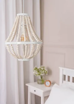 ValueLights Elodie Beaded Easy Fit Chandelier Shade (36.5cm x 30cm x 30cm)