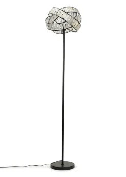 ValueLights Hudson Grey Metal Floor Lamp (159cm x 36.5cm x 36.5cm)