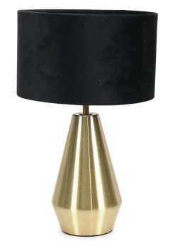 ValueLights Jax Dimmable Antique Brass Table Lamp with Small Drum Shade