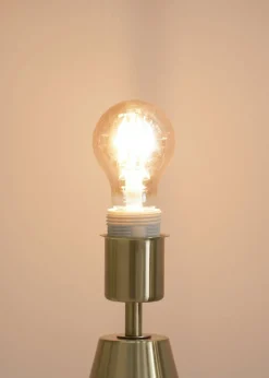 ValueLights Jax Dimmable Antique Brass Table Lamp with Small Drum Shade