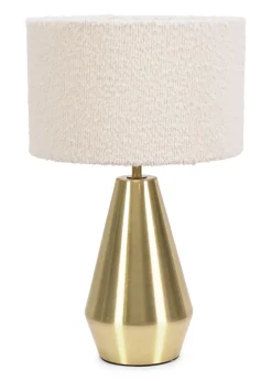 ValueLights Jax Dimmable Antique Gold Table Lamp with Small Drum Shade