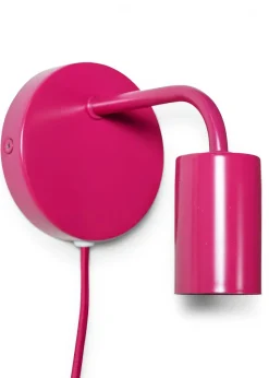 ValueLights Jordy Raspberry Colour Pop Plug In Wall Light (13cm x 14cm x 10cm)