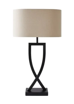 ValueLights Katniss Black Metal Table Lamp (63cm x 21.5cm x 36cm)