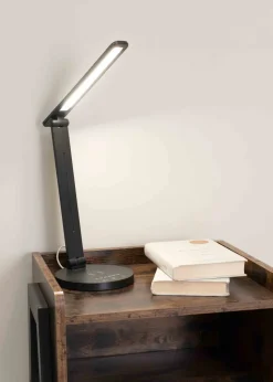 ValueLights Kiko Adjustable Dimmable Matte Black Table Lamp Integrated LED (33cm x 15.5cm x 15.5cm)