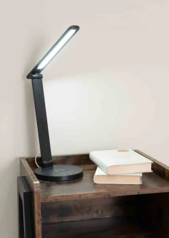 ValueLights Kiko Adjustable Dimmable Matte Black Table Lamp Integrated LED (33cm x 15.5cm x 15.5cm)