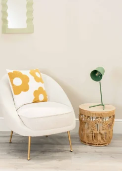 ValueLights Lark  Green Table Lamp with Green Tapered Shade (41cm x 18.5cm x 15cm)