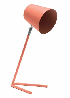 ValueLights Lark  Pink Table Lamp with Pink Tapered Shade (41cm x 18.5cm x 15cm)