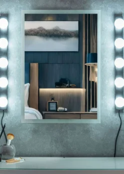 ValueLights Matt Black Hollywood Plug In Wall Light (8.5cm x 57.7cm x 6cm)