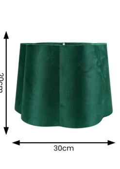 ValueLights Medium Amy Velvet Green Tapered Ceiling Pendant Shade