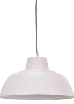 ValueLights Morris Matte White Pendant Light with White Dome Shade