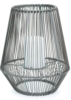 ValueLights Natural Wicker Solar Lantern (30.5cm x 26cm x 26cm)