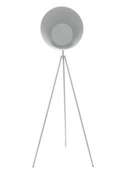 ValueLights Saffy Matte Grey Floor Lamp with Grey Shade (150cm x 59cm x 59cm)