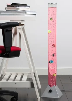 ValueLights Silver LED Colour Changing Bubble Lamp 6 Fish (90.5cm x 18cm x 18cm)