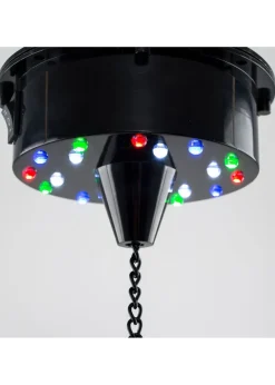 ValueLights Silver Rotating Disco Mirror Ball Ceiling Light (50cm x 20cm)