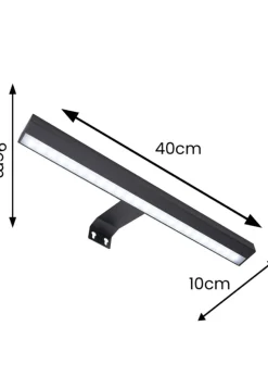 ValueLights Single Black Wall Light Integrated LED (4cm x 40cm x 16.5cm)