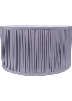 ValueLights Small Jess Fabric Faux Silk Blue Drum Ceiling Pendant Shade