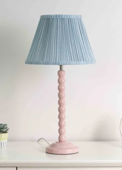 ValueLights Small Laurenne Fabric Blue Tapered Ceiling Pendant Shade (15cm x 27.5cm x 27.5cm)