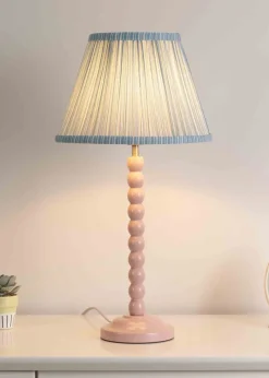 ValueLights Small Laurenne Fabric Blue Tapered Ceiling Pendant Shade (15cm x 27.5cm x 27.5cm)