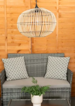 ValueLights Solar Bamboo Pendant Light With Integrated LED's  (110.5cm x 32cm x 32cm)