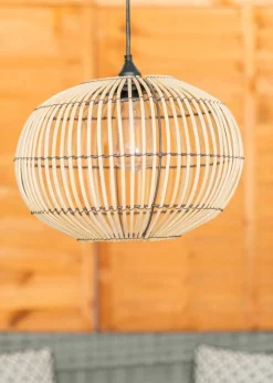 ValueLights Solar Bamboo Pendant Light With Integrated LED's  (110.5cm x 32cm x 32cm)