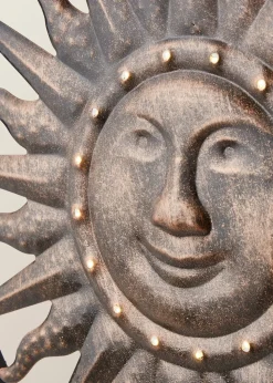 ValueLights Solar Bronze Sun Wall Light With Integrated LED's (35cm x 40cm x 40cm)