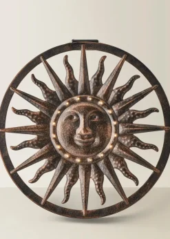 ValueLights Solar Bronze Sun Wall Light With Integrated LED's (35cm x 40cm x 40cm)