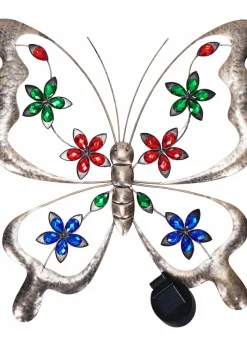 ValueLights Solar Butterfly Wall Light With Integrated LED's (3cm x 44cm x 41.5cm)