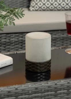 ValueLights Solar Frosted Outdoor Table Lamp With Integrated LED's (14.5cm x 10.5cm x 10.5cm)