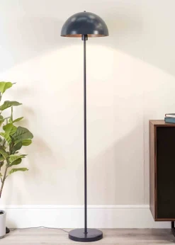 ValueLights Stassi Matte Blue Floor Lamp with Blue Dome Shade