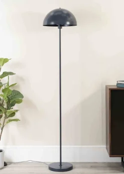 ValueLights Stassi Matte Blue Floor Lamp with Blue Dome Shade
