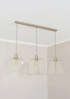 ValueLights Susie Glass Lantern Lamp Shade 3 Drop Diner Ceiling Pendant Light