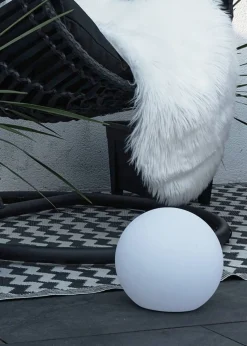 ValueLights Toka IP44 Colour Changing Rechargeable Garden Ball Light with Remote Control (25cm)