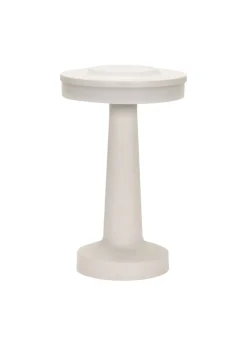 ValueLights Troy Matte White LED Rechargeable Dimmable Touch Table Lamp