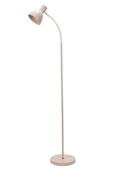 ValueLights Woody  Pink Floor Lamp with Pink Tapered Shade (130cm x 36cm x 22cm)