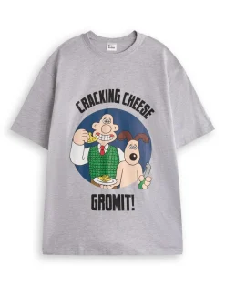 Wallace And Gromit Adults Grey Character Pyjama Set