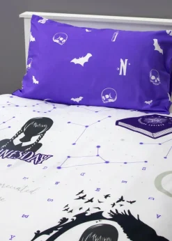 Wednesday Reversible Brushed Microfiber Duvet Cover Set