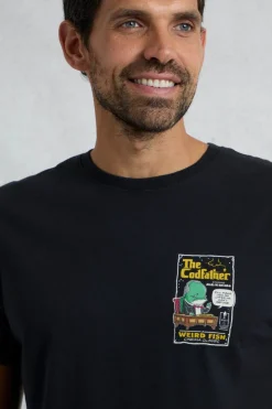 Weird Fish Black Codfather Back Print Artist T-Shirt