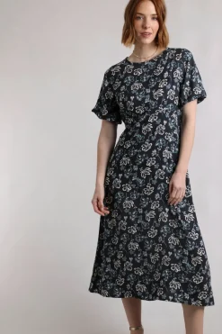 Weird Fish Black Everly Printed Dress