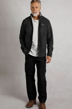 Weird Fish Black Shires Full Zip Grid Fleece