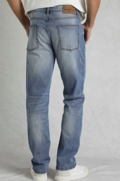 Weird Fish Blue Eddie Straight Leg Denim Jeans