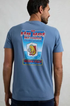 Weird Fish Blue Fin Hof Back Print Artist T-Shirt